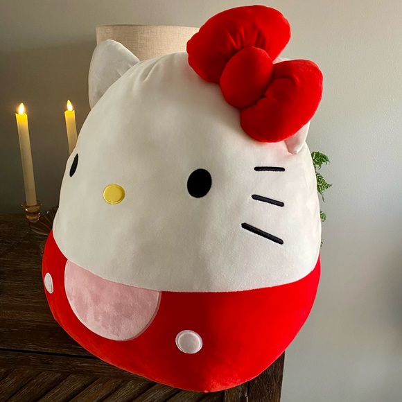 Sanrio x Squishmallows Jumbo Hello Kitty Classic Plush Toy 24” HUGE XL Red Bow - Picture 5 of 13